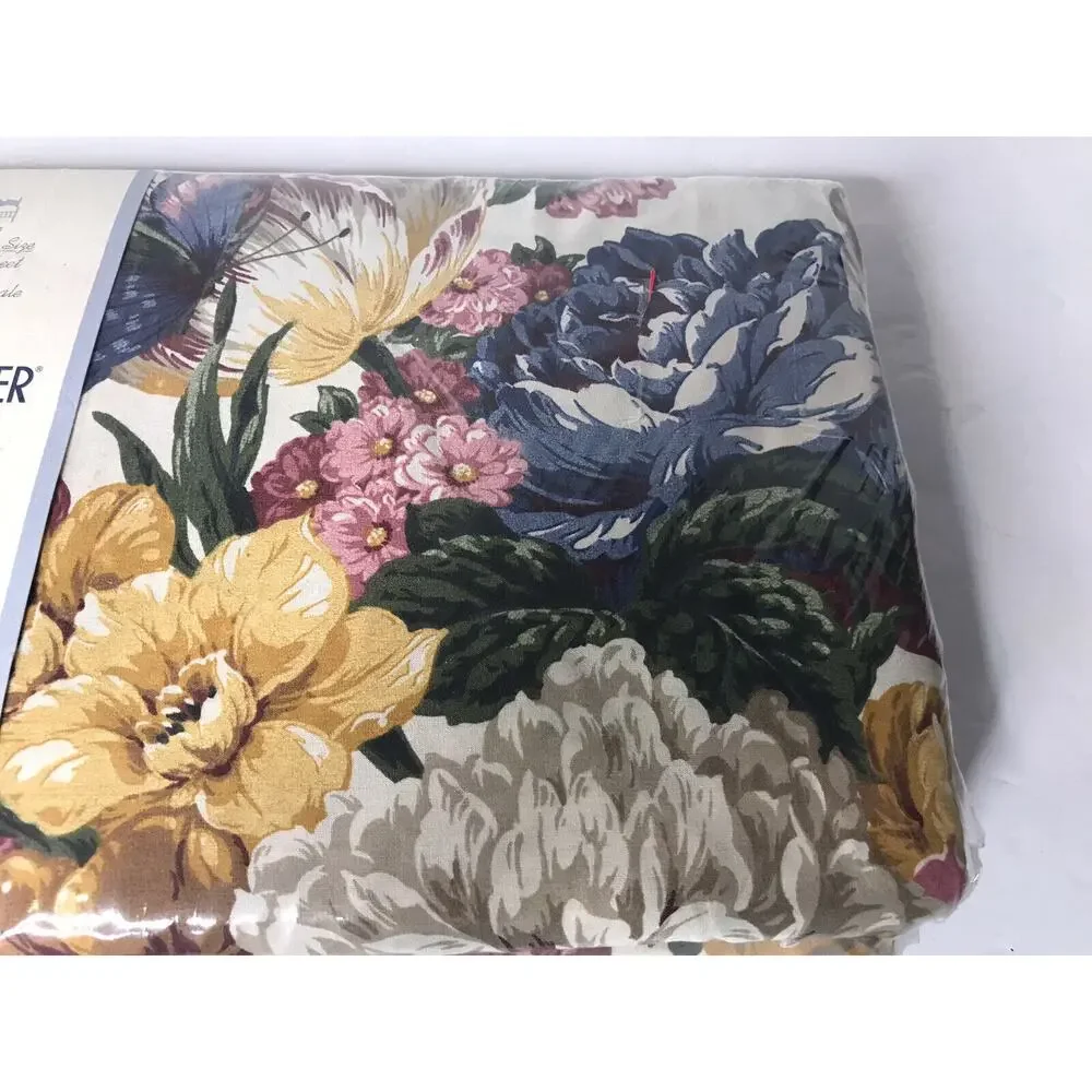 Dan River Fitted Sheet‎ California King -Madame Butterfly- Vintage NEW Beautiful